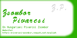 zsombor pivarcsi business card